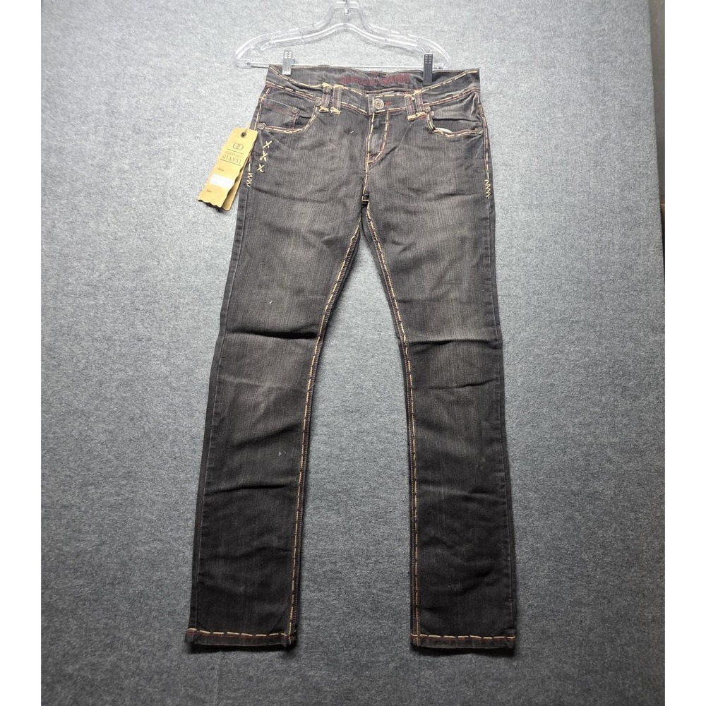 Gianfranco Gianni Women's Bootcut Jeans Size 30 Dark Wash Studded NWT Style 182